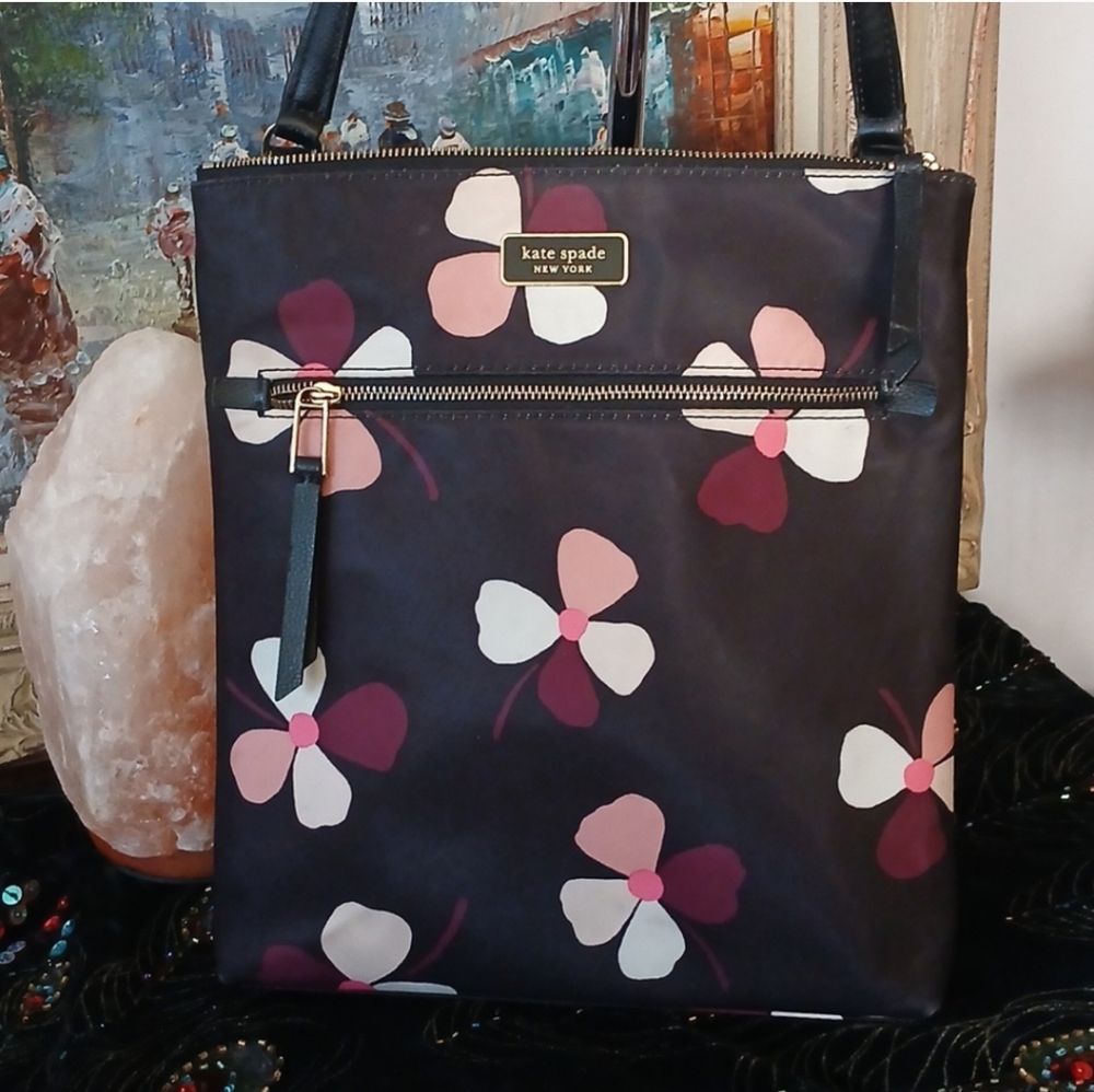 KATE SPADE Black Floral Crossbody Bag - Picture 13 of 13